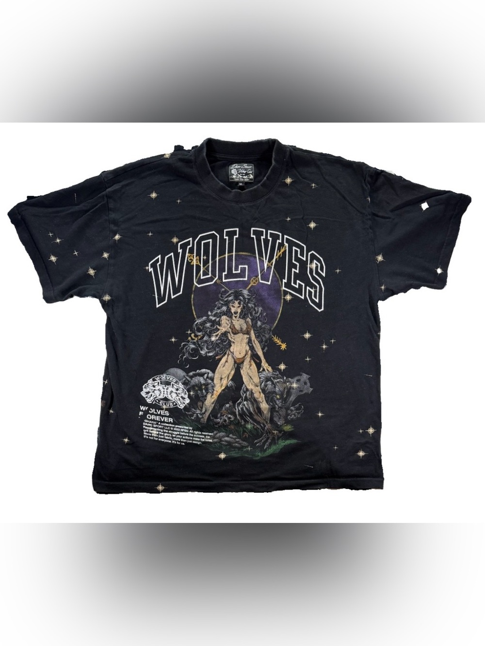 Darc Sport Wolves Club Wolves Forever T Shirt Men's XL Black Ohana 360/1000